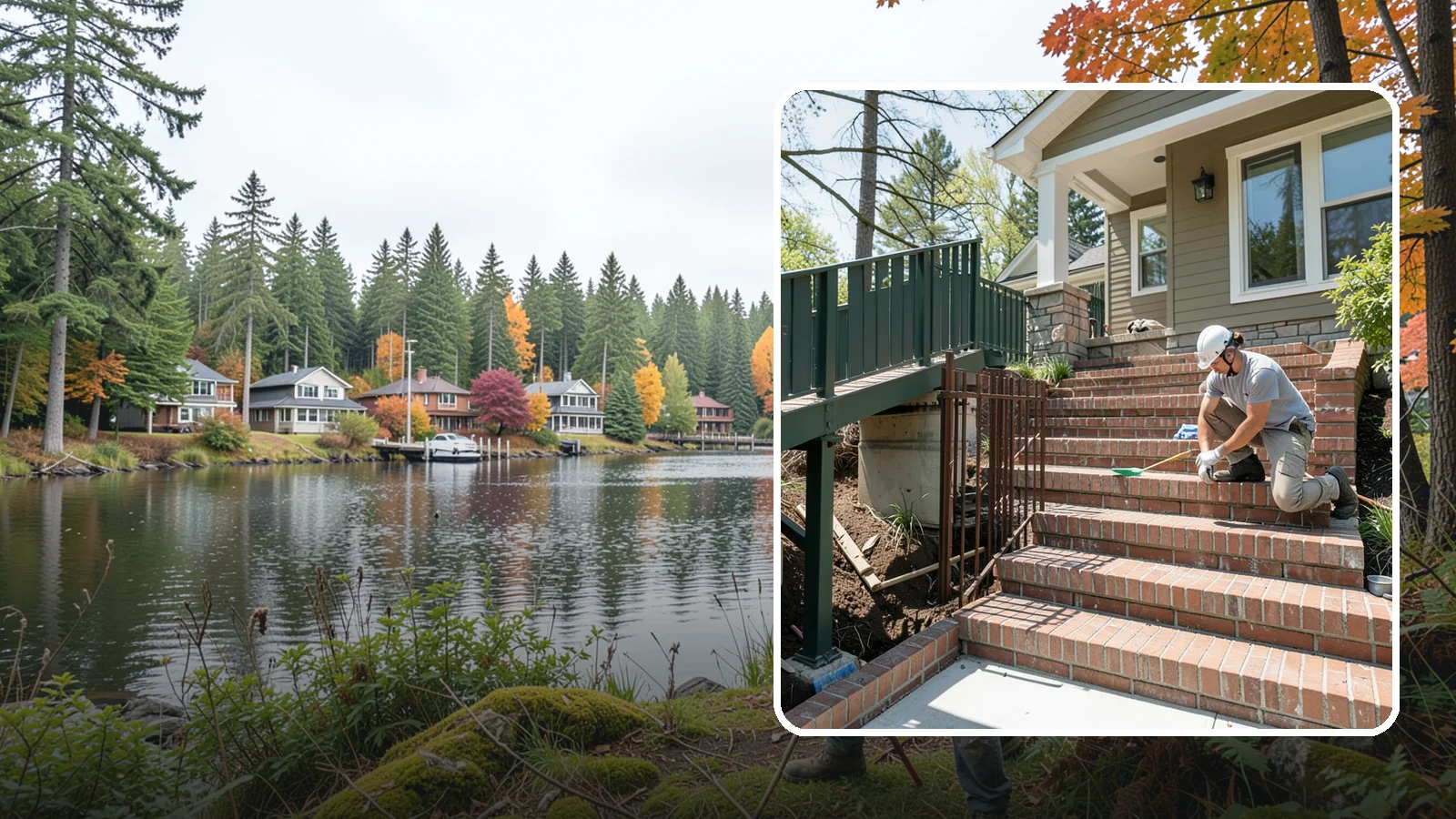 Brick Steps Construction in La Conner, Skagit County, WA - Crafting classic brick steps that pair timeless looks with the durability to handle Northwest moisture.