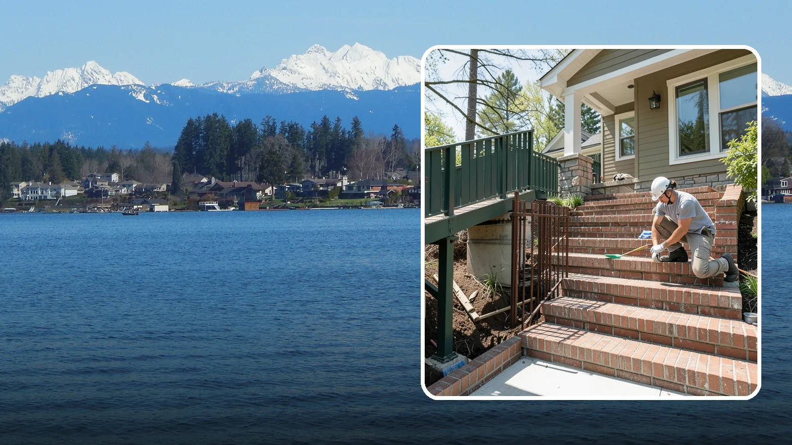 Brick Steps Construction in Lake Stevens, Snohomish County, WA - Crafting classic brick steps that pair timeless looks with the durability to handle Northwest moisture.