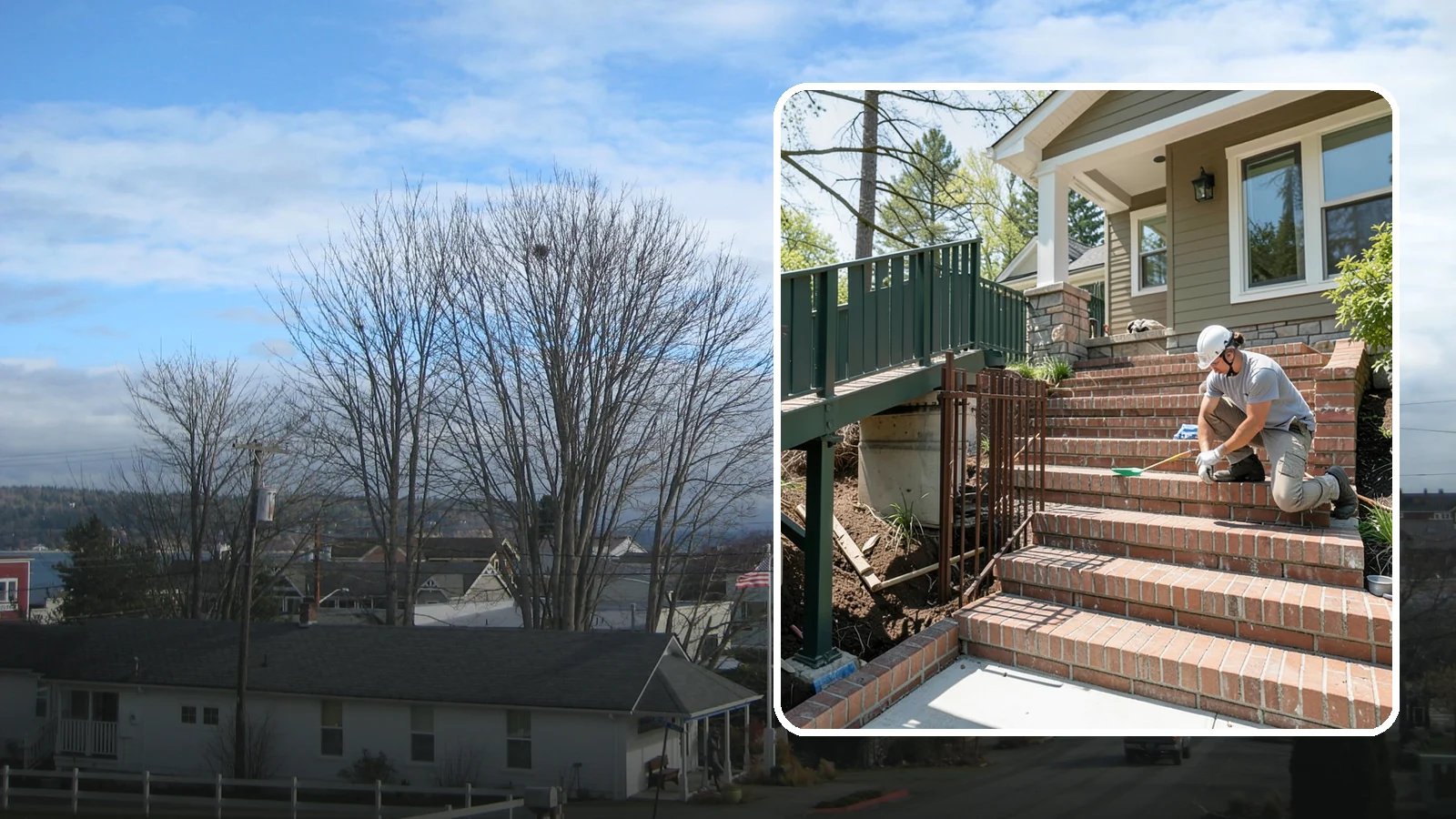 Brick Steps Construction in Langley, Island County, WA - Crafting classic brick steps that pair timeless looks with the durability to handle Northwest moisture.