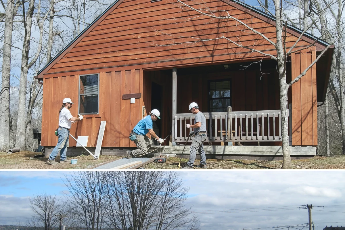 Brick Steps Construction in Langley, Island County, WA - Brick and mortar work is best done in dry weather so the mortar cures properly, favoring the summer months.