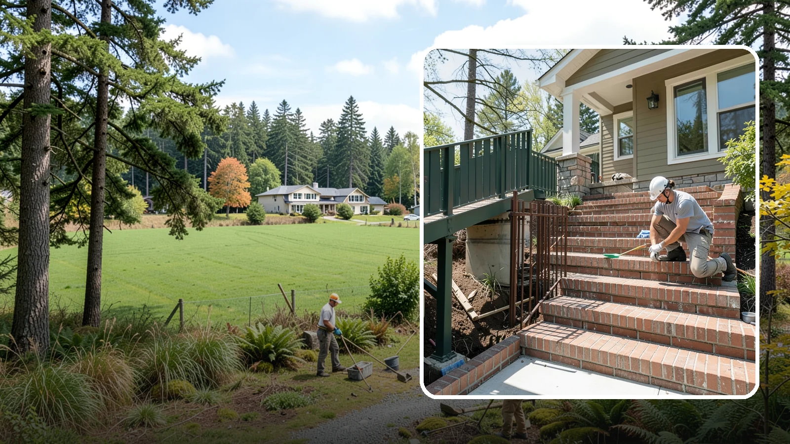 Brick Steps Construction in Lyman, Skagit County, WA - Crafting classic brick steps that pair timeless looks with the durability to handle Northwest moisture.