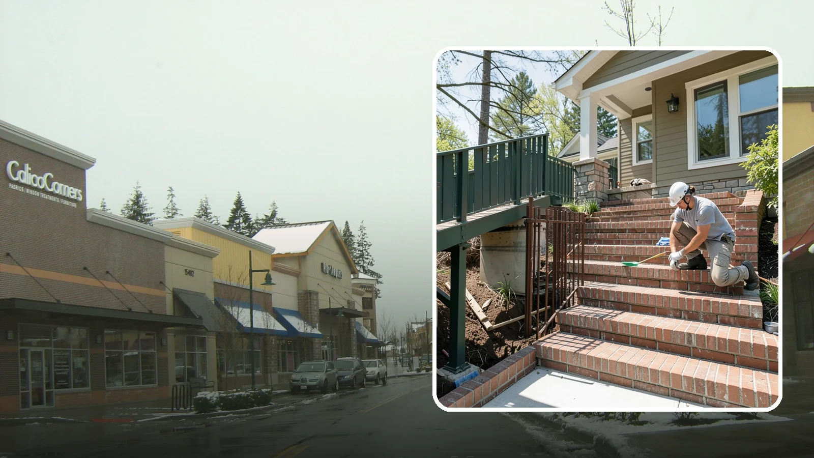 Brick Steps Construction in Mill Creek, Snohomish County, WA - Crafting classic brick steps that pair timeless looks with the durability to handle Northwest moisture.