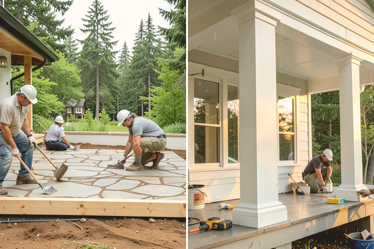 Brick Steps Construction in Milton, King County, WA - Plan the layout and pour a reinforced footing