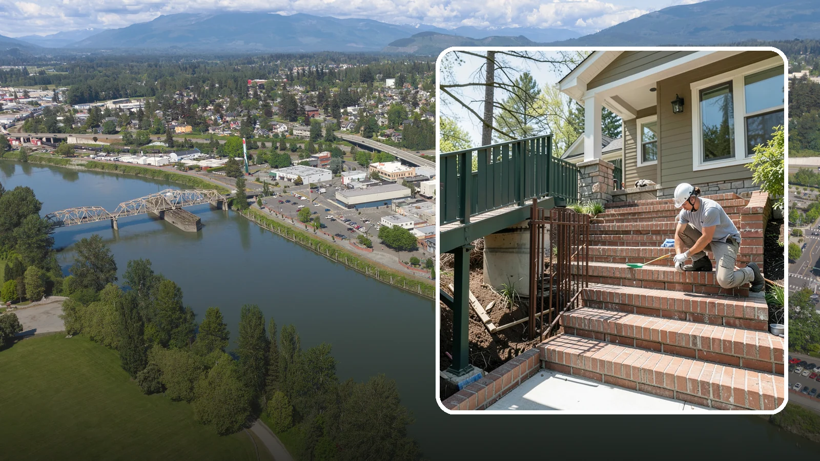 Brick Steps Construction in Mount Vernon, Skagit County, WA - Crafting classic brick steps that pair timeless looks with the durability to handle Northwest moisture.