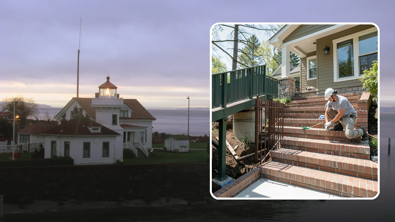 Brick Steps Construction in Mukilteo, Snohomish County, WA - Crafting classic brick steps that pair timeless looks with the durability to handle Northwest moisture.