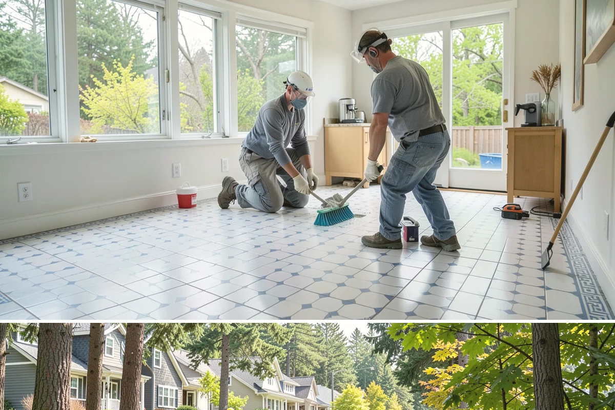 Brick Steps Construction in Normandy Park, King County, WA - Brick and mortar work is best done in dry weather so the mortar cures properly, favoring the summer months.