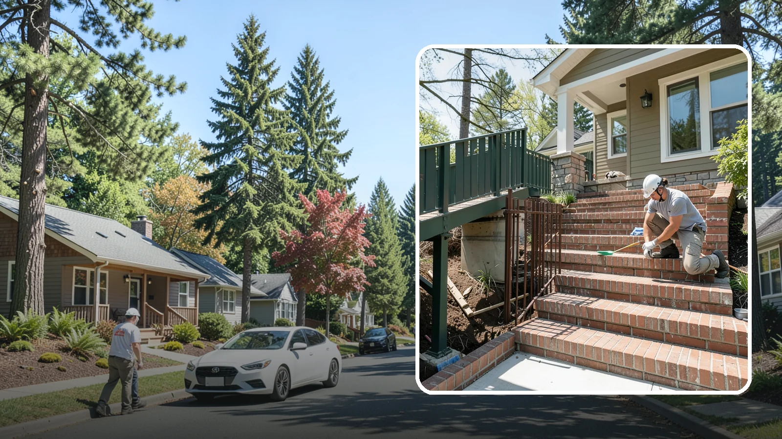 Brick Steps Construction in Orting, Pierce County, WA - Crafting classic brick steps that pair timeless looks with the durability to handle Northwest moisture.