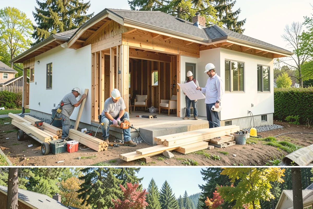 Brick Steps Construction in Orting, Pierce County, WA - Brick and mortar work is best done in dry weather so the mortar cures properly, favoring the summer months.