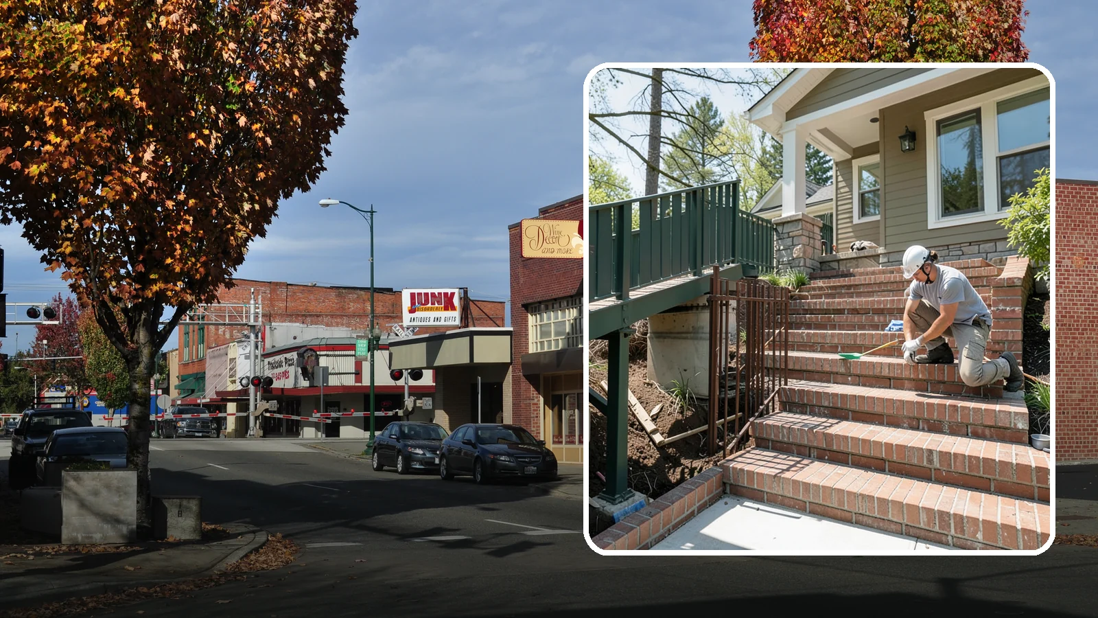 Brick Steps Construction in Puyallup, Pierce County, WA - Crafting classic brick steps that pair timeless looks with the durability to handle Northwest moisture.