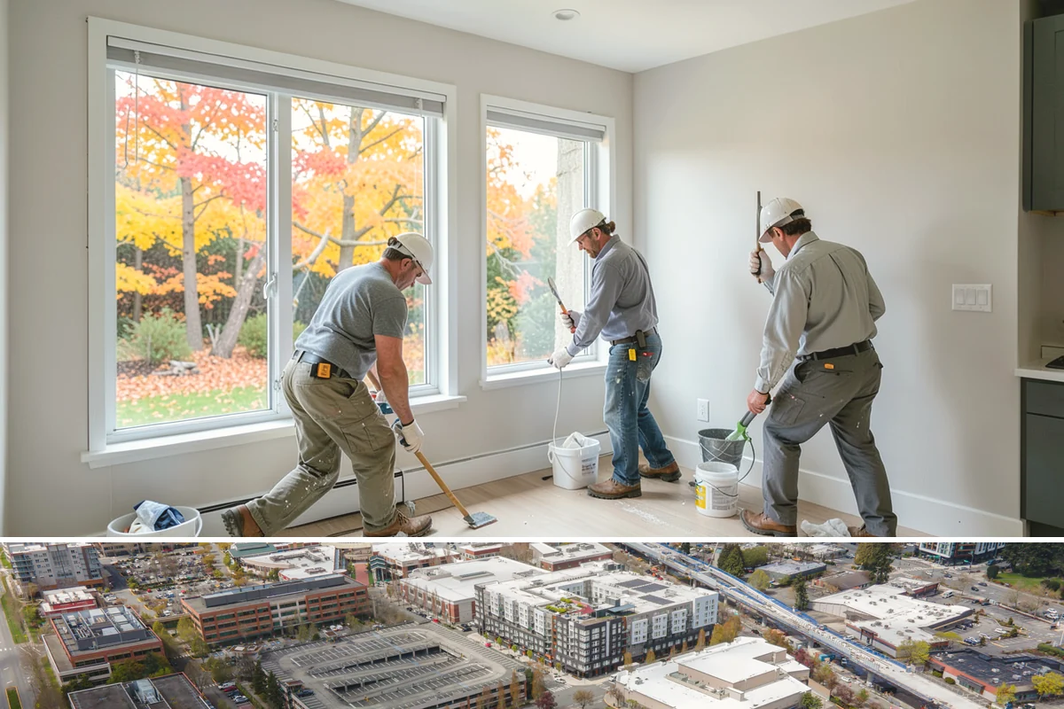 Brick Steps Construction in Redmond, King County, WA - Brick and mortar work is best done in dry weather so the mortar cures properly, favoring the summer months.