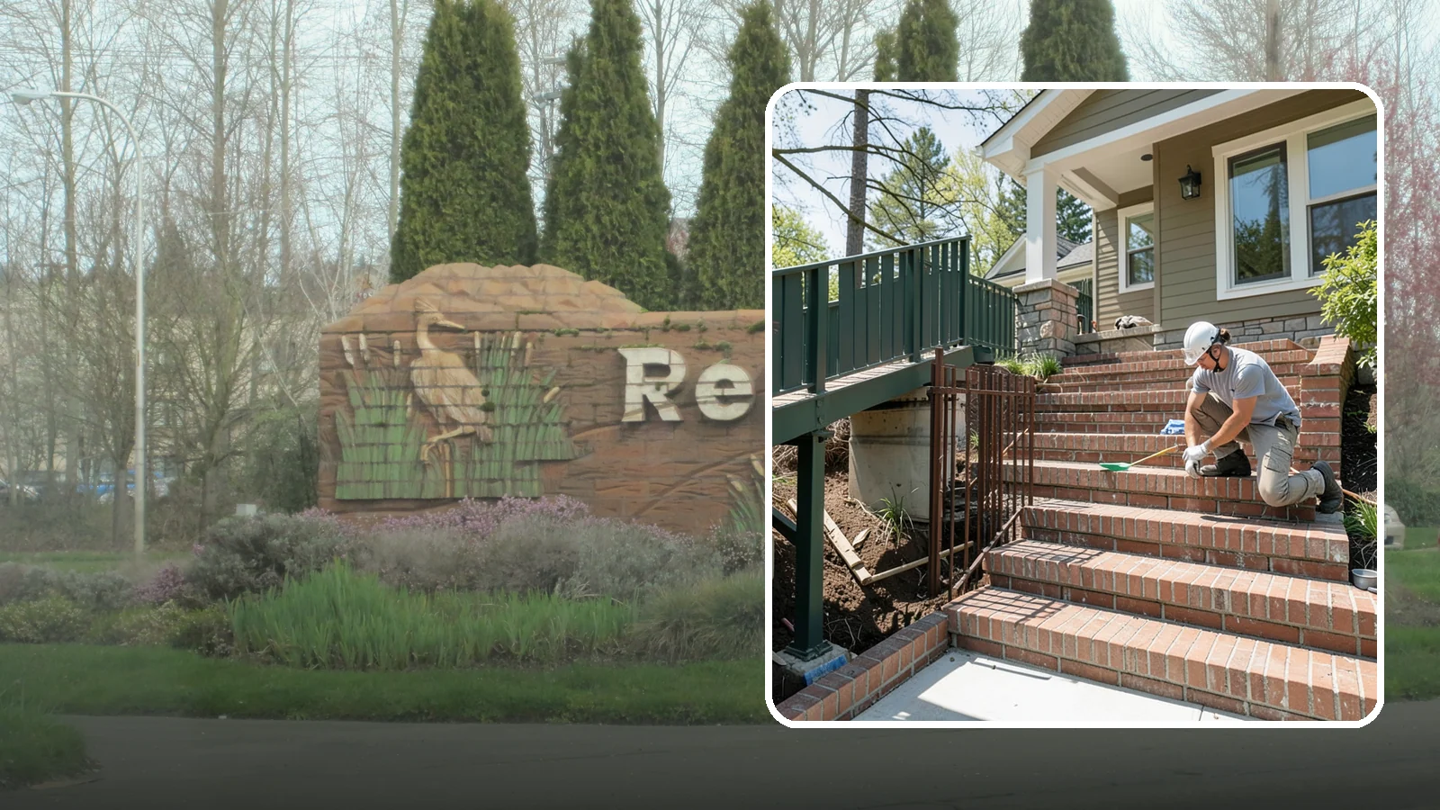 Brick Steps Construction in Renton, King County, WA - Crafting classic brick steps that pair timeless looks with the durability to handle Northwest moisture.
