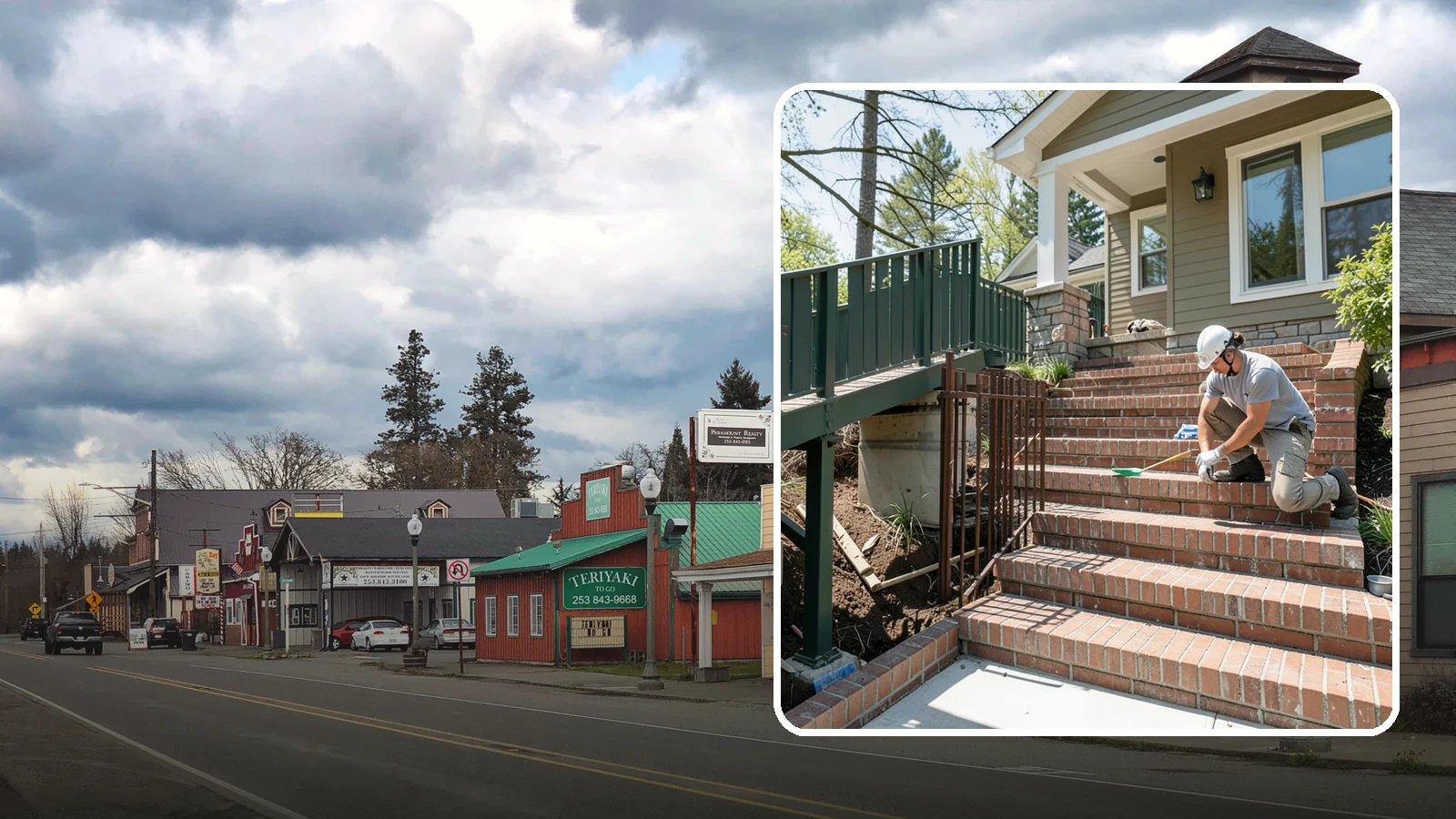 Brick Steps Construction in Roy, Pierce County, WA - Crafting classic brick steps that pair timeless looks with the durability to handle Northwest moisture.
