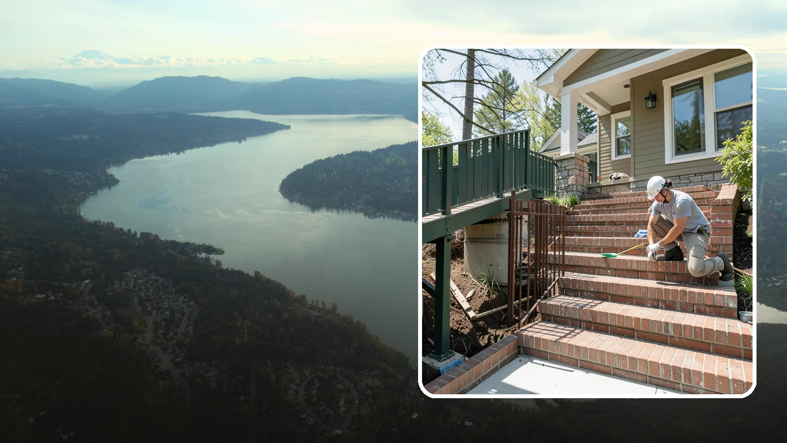 Brick Steps Construction in Sammamish, King County, WA - Crafting classic brick steps that pair timeless looks with the durability to handle Northwest moisture.