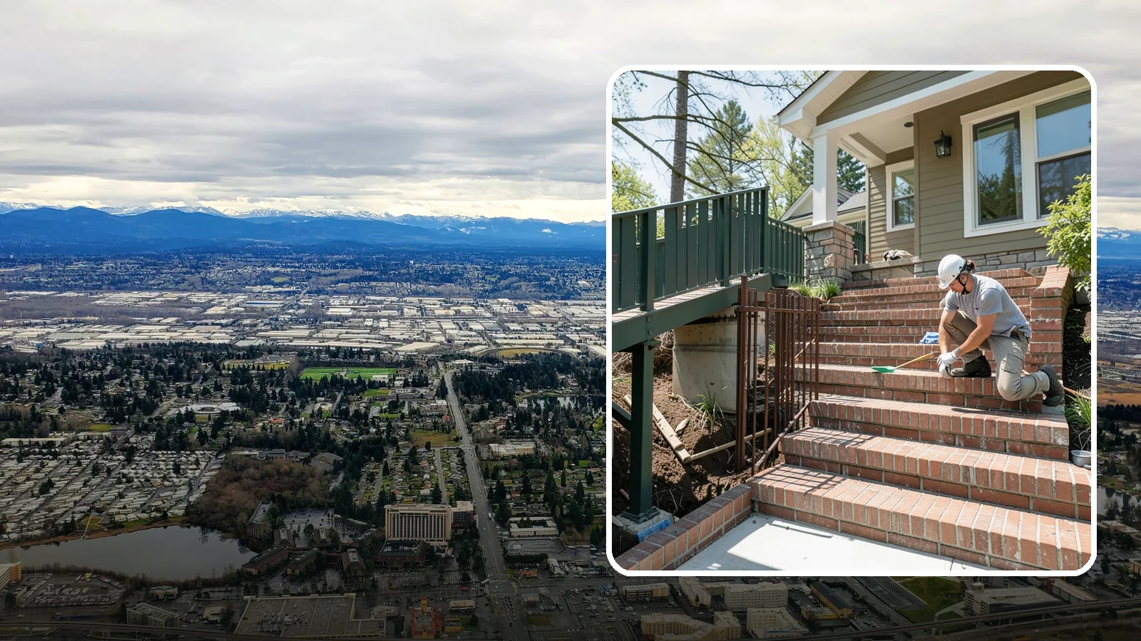 Brick Steps Construction in SeaTac, King County, WA - Crafting classic brick steps that pair timeless looks with the durability to handle Northwest moisture.