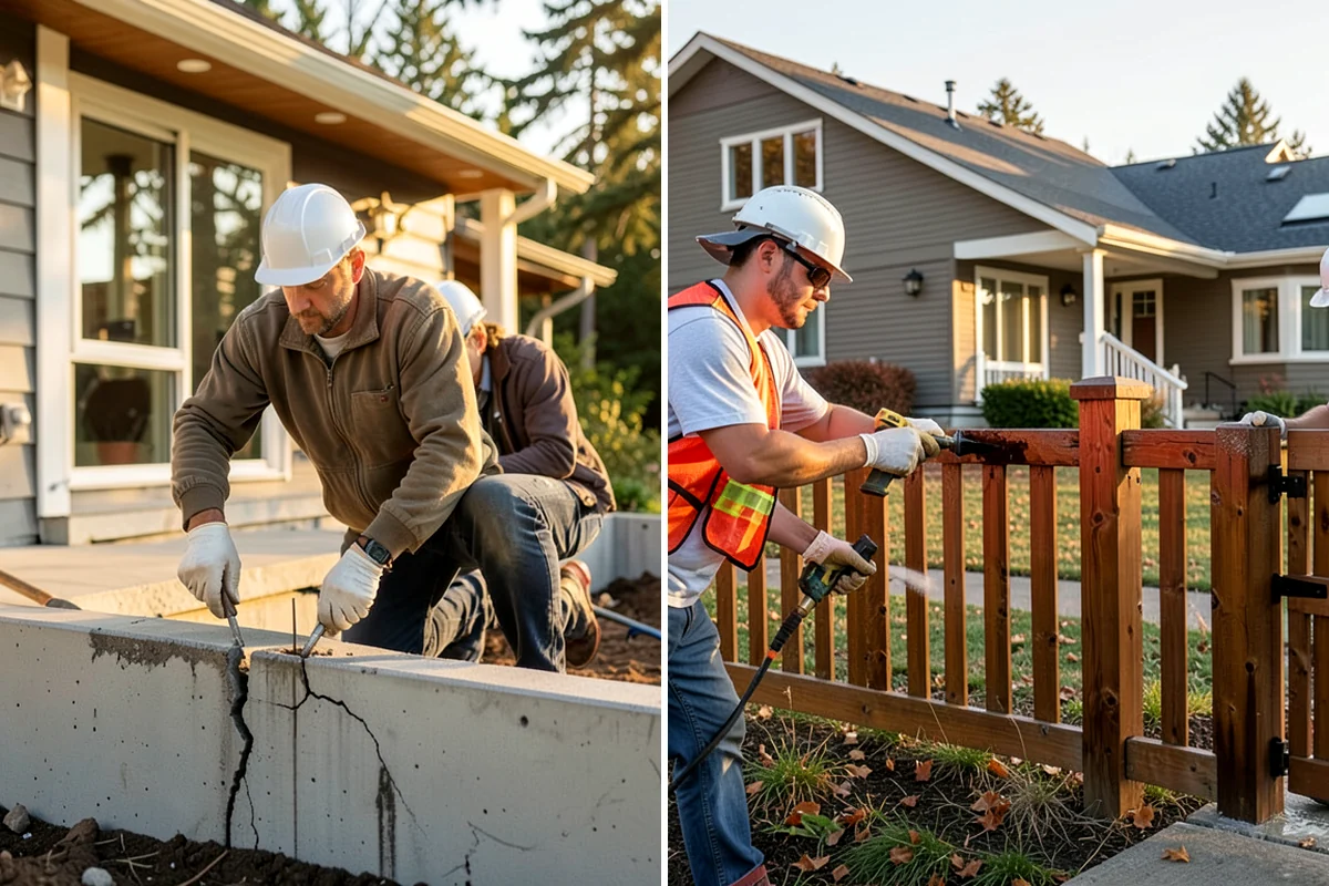 Brick Steps Construction in Sedro-Woolley, Skagit County, WA - Plan the layout and pour a reinforced footing