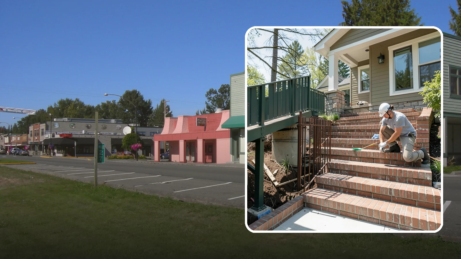 Brick Steps Construction in Snoqualmie, King County, WA - Crafting classic brick steps that pair timeless looks with the durability to handle Northwest moisture.