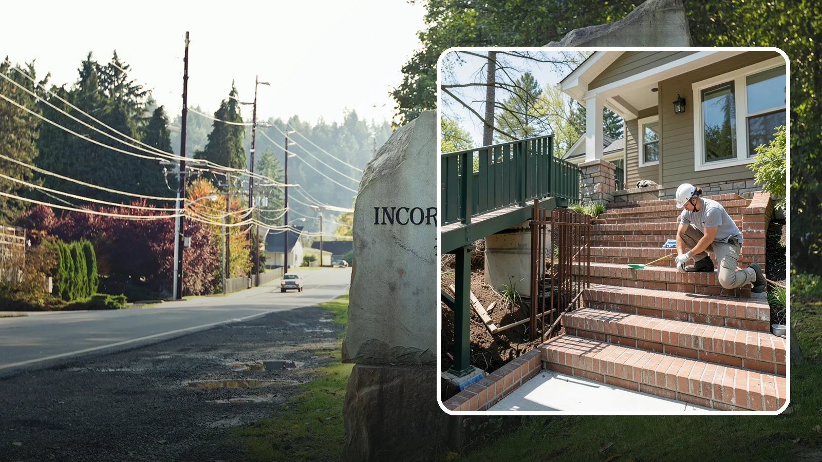Brick Steps Construction in Wilkeson, Pierce County, WA - Crafting classic brick steps that pair timeless looks with the durability to handle Northwest moisture.