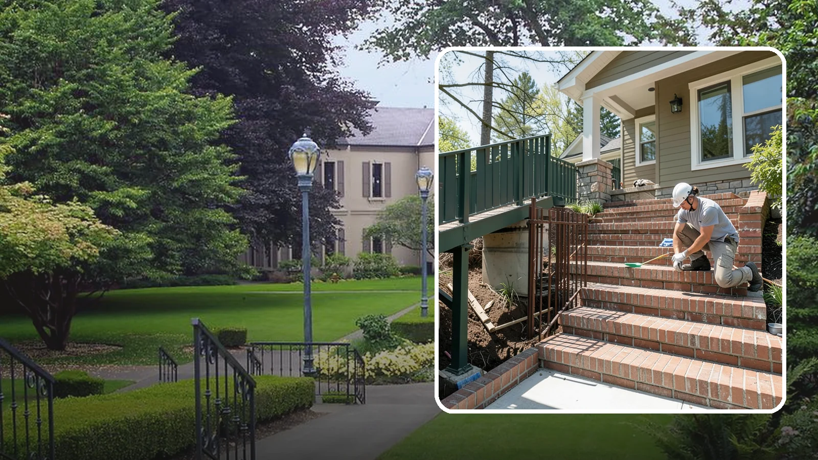 Brick Steps Construction in Woodinville, King County, WA - Crafting classic brick steps that pair timeless looks with the durability to handle Northwest moisture.
