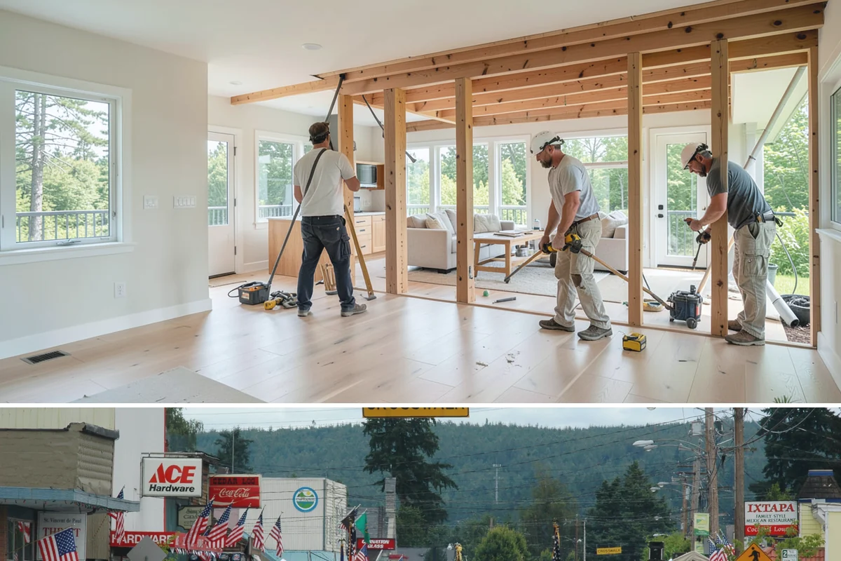 Brick Veneer Installation in Carnation, King County, WA - Mild, dry weather from late spring to early fall lets veneer mortar cure without rain washout.