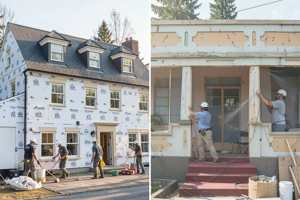 Brick Veneer Installation in Coupeville, Island County, WA - Prepare the backing, flashing, and air gap