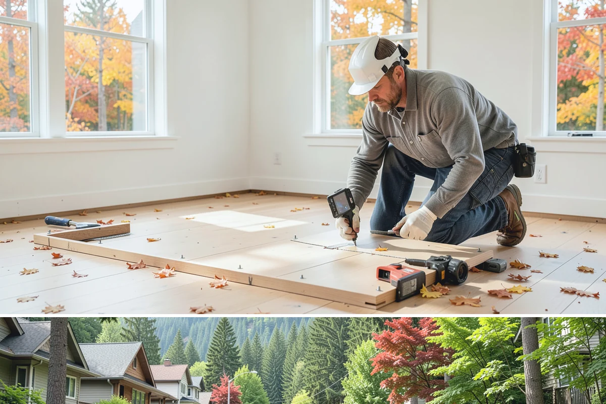 Brick Veneer Installation in Darrington, Snohomish County, WA - Mild, dry weather from late spring to early fall lets veneer mortar cure without rain washout.