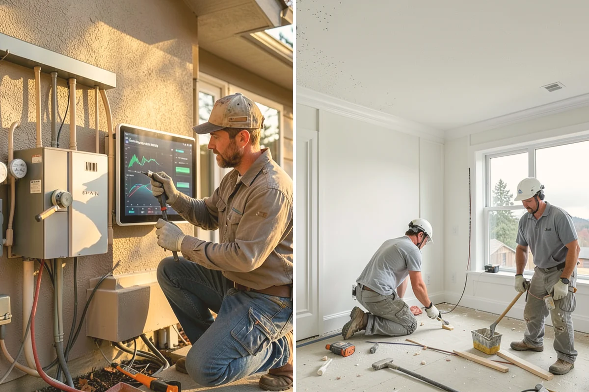 Brick Veneer Installation in Eatonville, Pierce County, WA - Prepare the backing, flashing, and air gap
