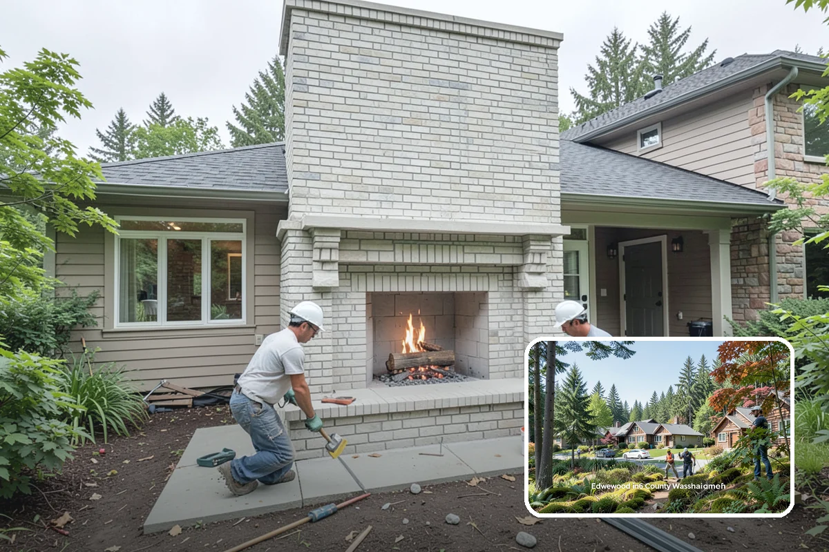 Brick Veneer Installation in Edgewood, Pierce County, WA - Timeless masonry look over framed walls