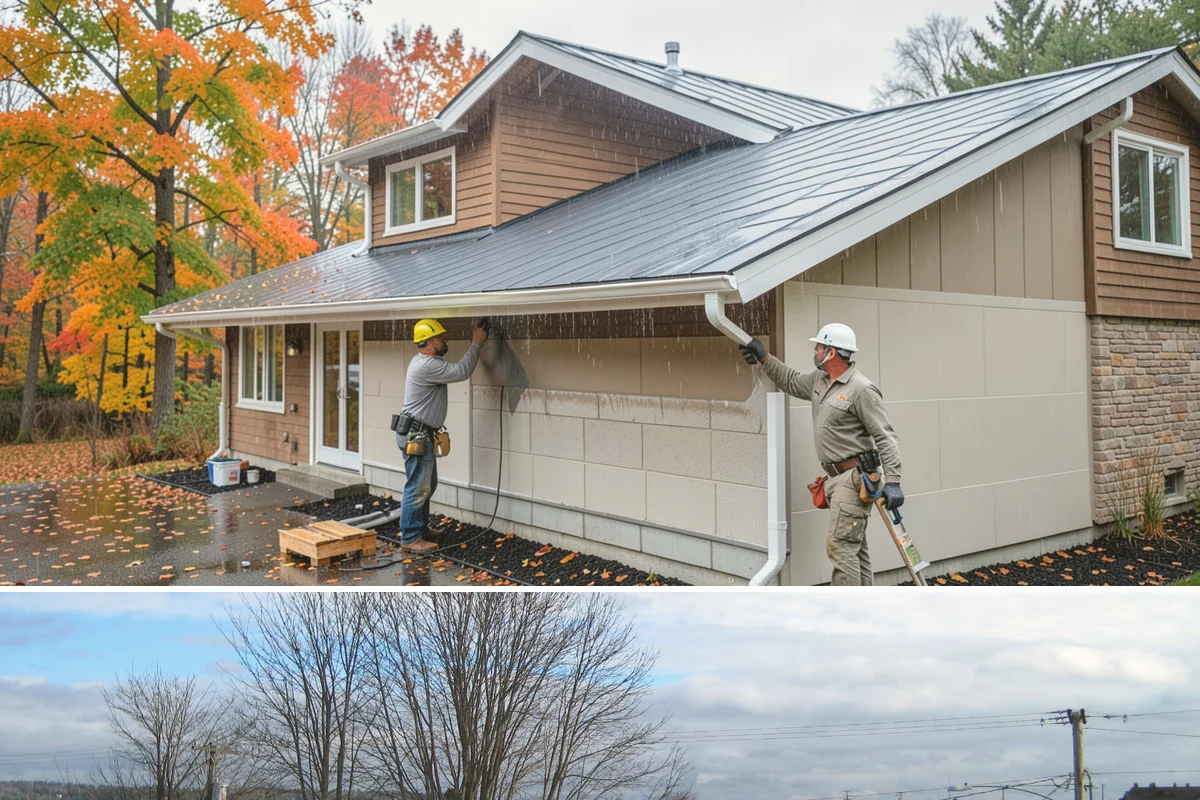 Brick Veneer Installation in Langley, Island County, WA - Mild, dry weather from late spring to early fall lets veneer mortar cure without rain washout.