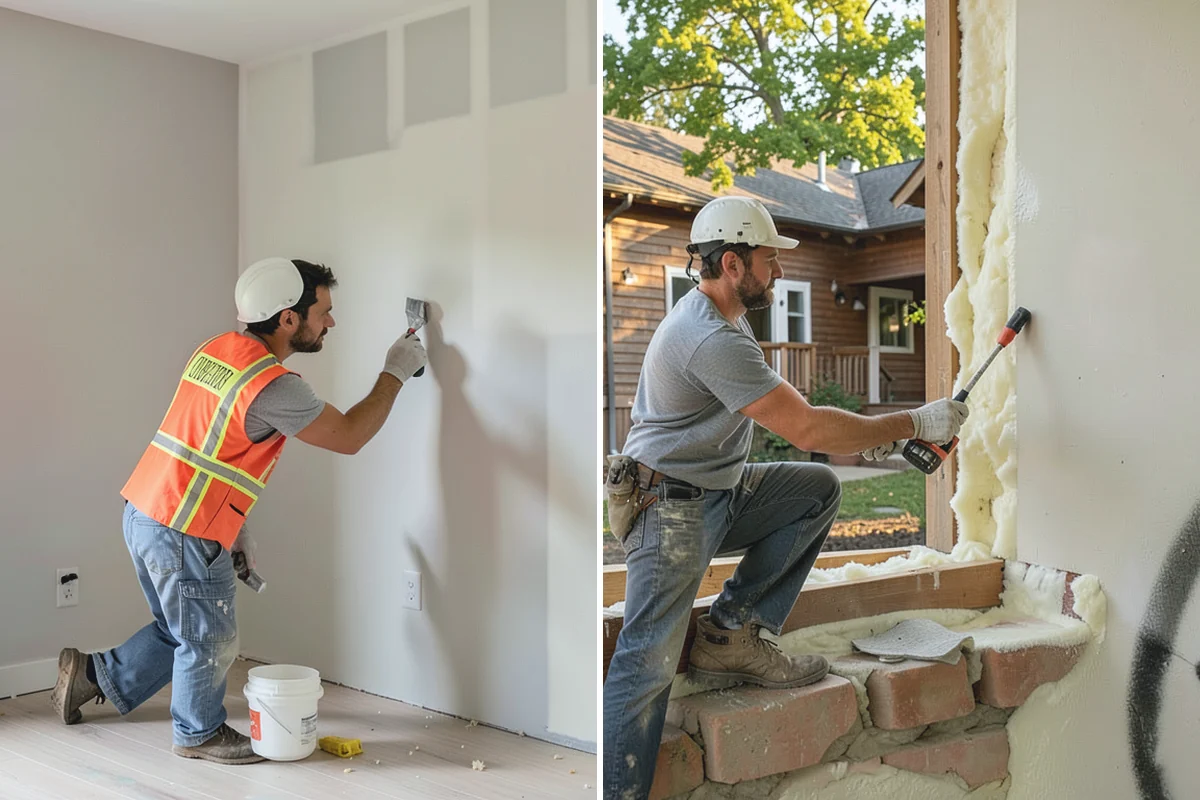 Brick Veneer Installation in Medina, King County, WA - Prepare the backing, flashing, and air gap