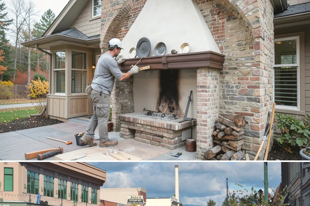 Brick Veneer Installation in Monroe, Snohomish County, WA - Mild, dry weather from late spring to early fall lets veneer mortar cure without rain washout.