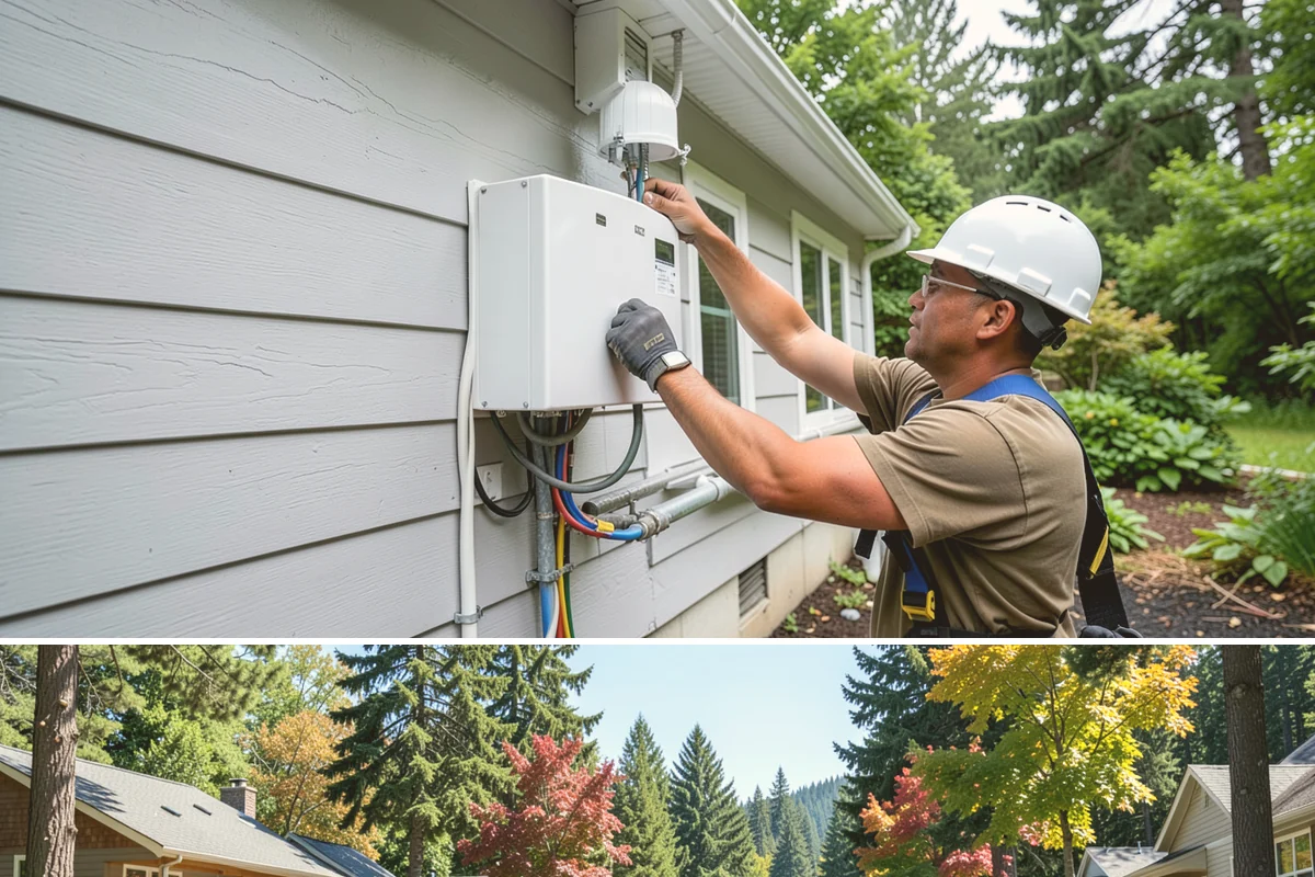 Brick Veneer Installation in Orting, Pierce County, WA - Mild, dry weather from late spring to early fall lets veneer mortar cure without rain washout.
