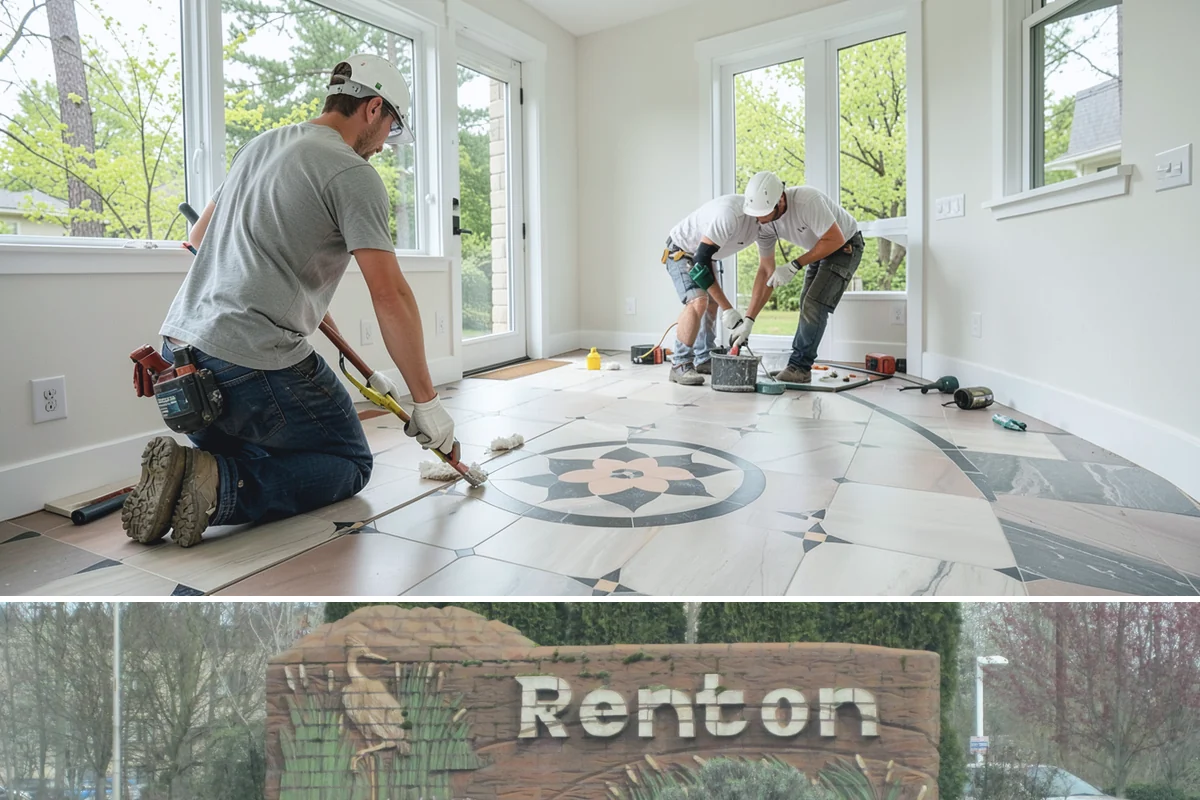 Brick Veneer Installation in Renton, King County, WA - Mild, dry weather from late spring to early fall lets veneer mortar cure without rain washout.