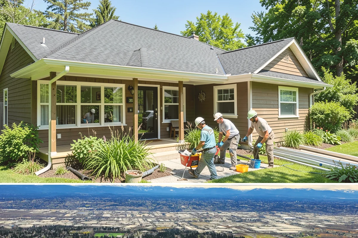 Brick Veneer Installation in SeaTac, King County, WA - Mild, dry weather from late spring to early fall lets veneer mortar cure without rain washout.