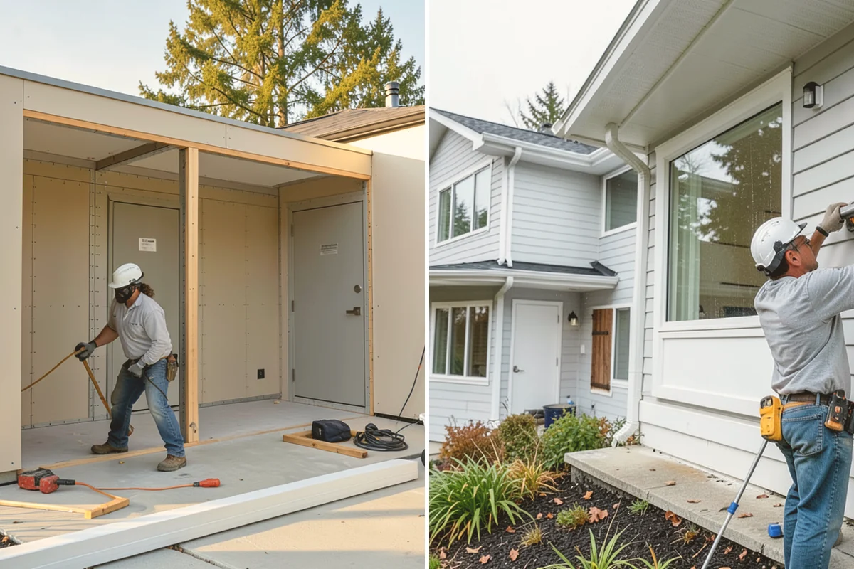 Brick Veneer Installation in Snohomish, Snohomish County, WA - Prepare the backing, flashing, and air gap