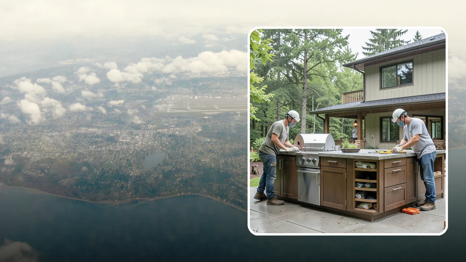 Built-In BBQ Construction in Burien, King County, WA - A custom built-in BBQ island that gives your grilling setup permanent counters, storage, and weatherproof durability.