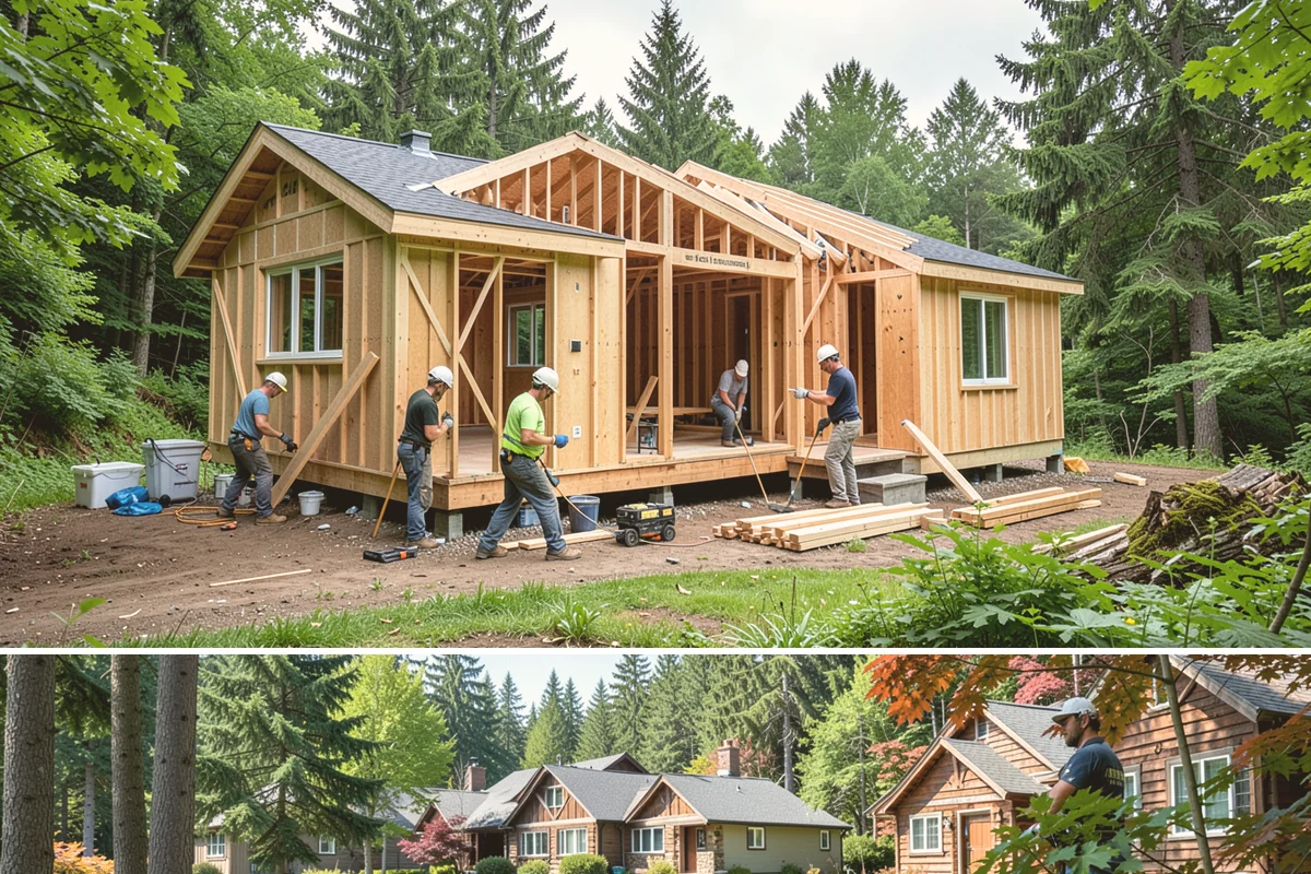 Built-In BBQ Construction in Edgewood, Pierce County, WA - Summer construction lets sealants and masonry cure before the wet months set in.