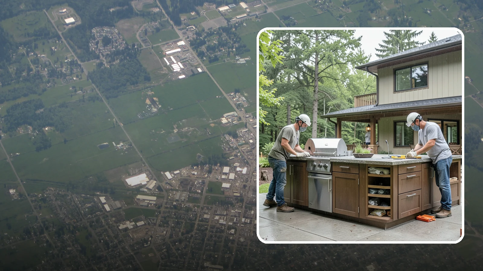 Built-In BBQ Construction in Enumclaw, King County, WA - A custom built-in BBQ island that gives your grilling setup permanent counters, storage, and weatherproof durability.