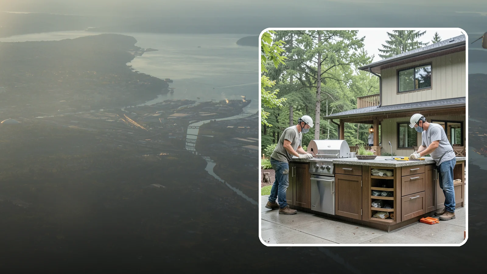 Built-In BBQ Construction in Fife, Pierce County, WA - A custom built-in BBQ island that gives your grilling setup permanent counters, storage, and weatherproof durability.