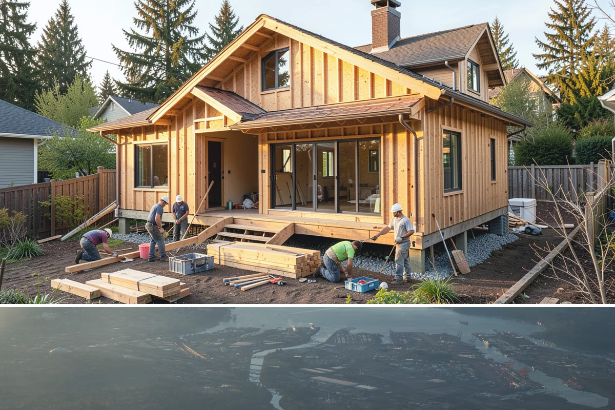 Built-In BBQ Construction in Fife, Pierce County, WA - Summer construction lets sealants and masonry cure before the wet months set in.