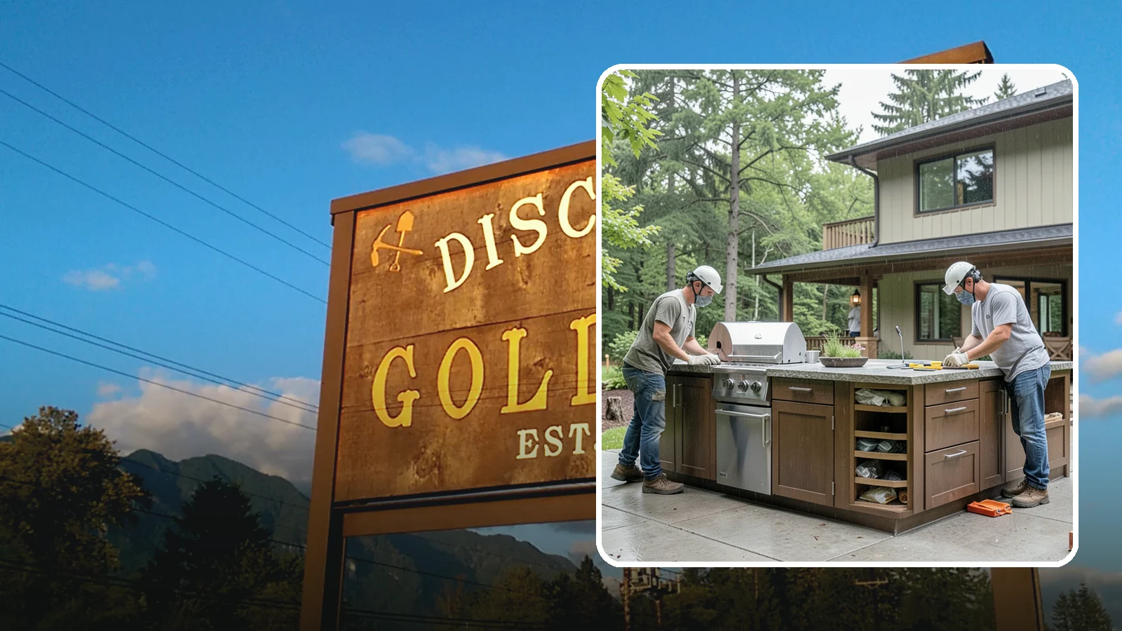 Built-In BBQ Construction in Gold Bar, Snohomish County, WA - A custom built-in BBQ island that gives your grilling setup permanent counters, storage, and weatherproof durability.