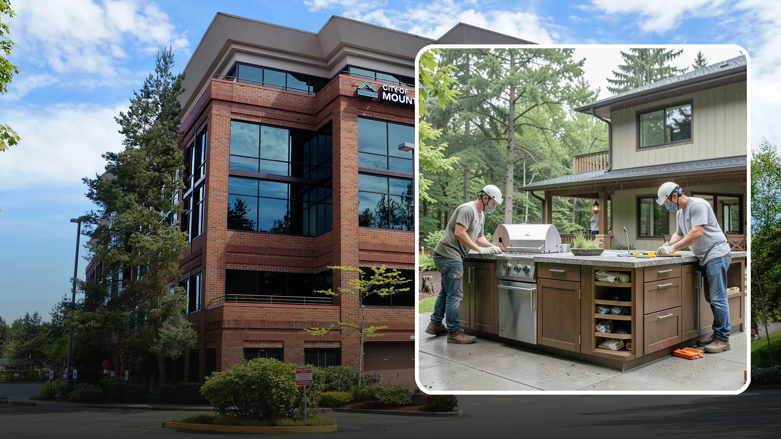 Built-In BBQ Construction in Mountlake Terrace, Snohomish County, WA - A custom built-in BBQ island that gives your grilling setup permanent counters, storage, and weatherproof durability.