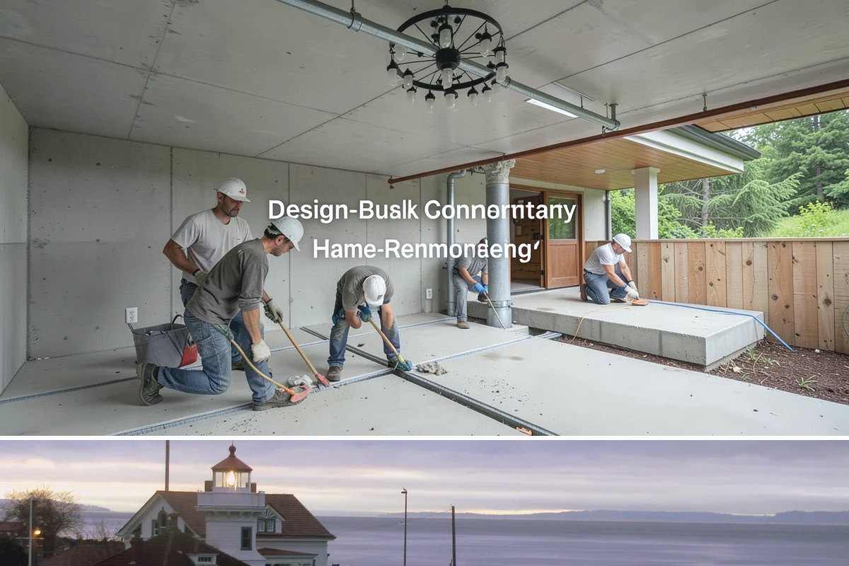 Built-In BBQ Construction in Mukilteo, Snohomish County, WA - Summer construction lets sealants and masonry cure before the wet months set in.