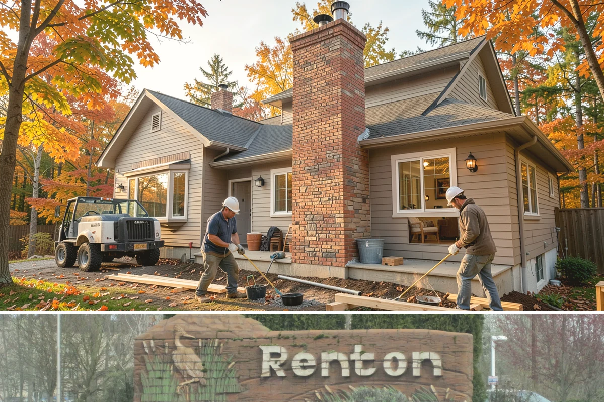 Built-In BBQ Construction in Renton, King County, WA - Summer construction lets sealants and masonry cure before the wet months set in.