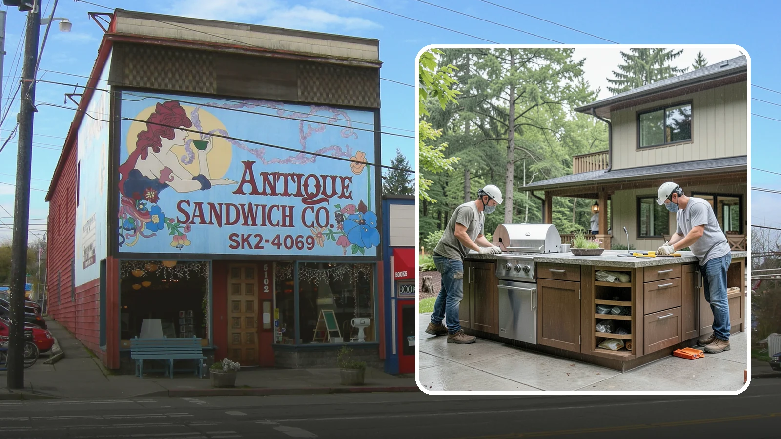 Built-In BBQ Construction in Ruston, Pierce County, WA - A custom built-in BBQ island that gives your grilling setup permanent counters, storage, and weatherproof durability.