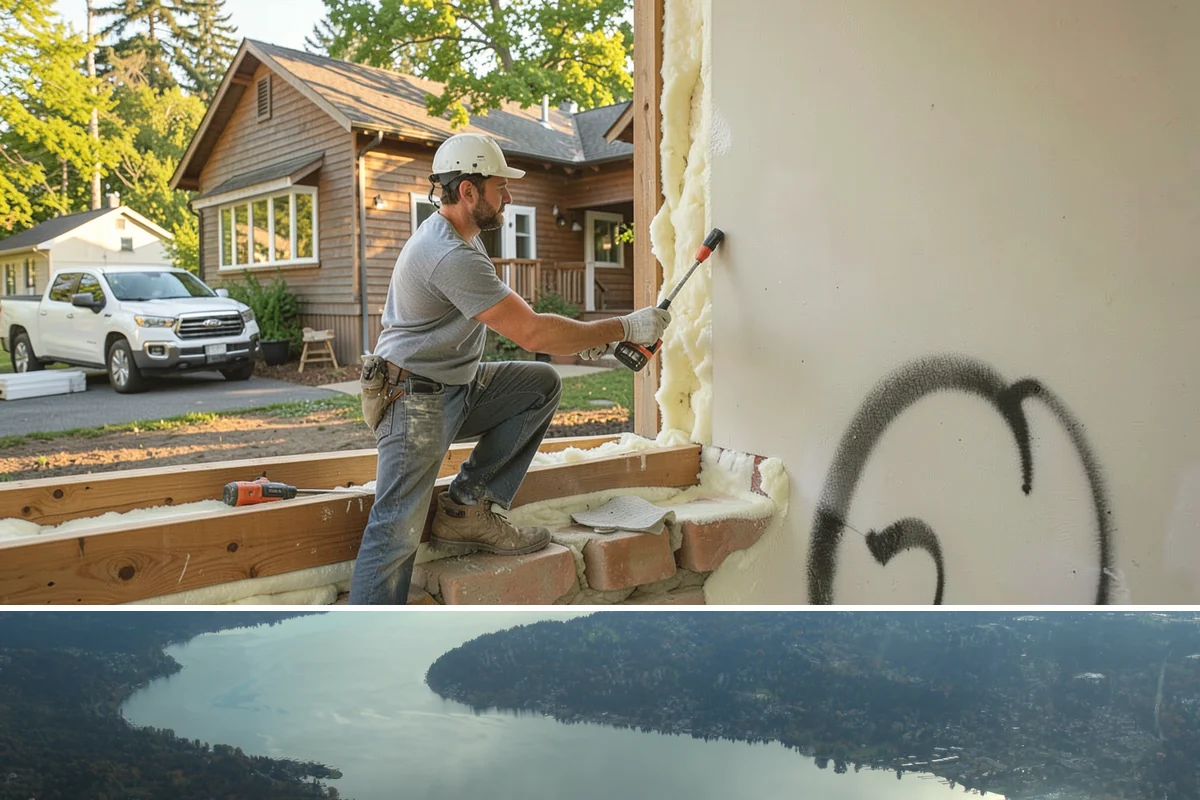 Built-In BBQ Construction in Sammamish, King County, WA - Summer construction lets sealants and masonry cure before the wet months set in.
