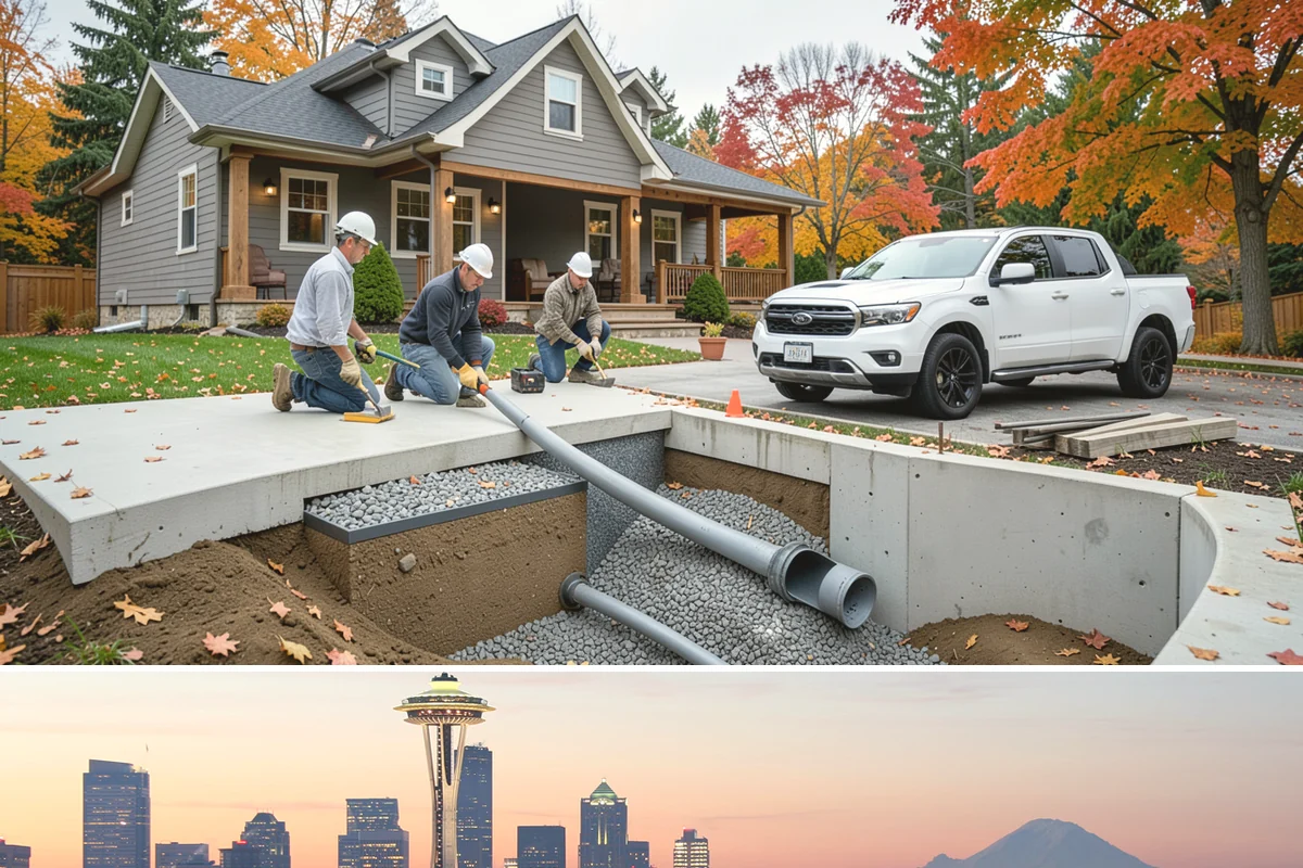 Built-In BBQ Construction in Seattle, King County, WA - Summer construction lets sealants and masonry cure before the wet months set in.