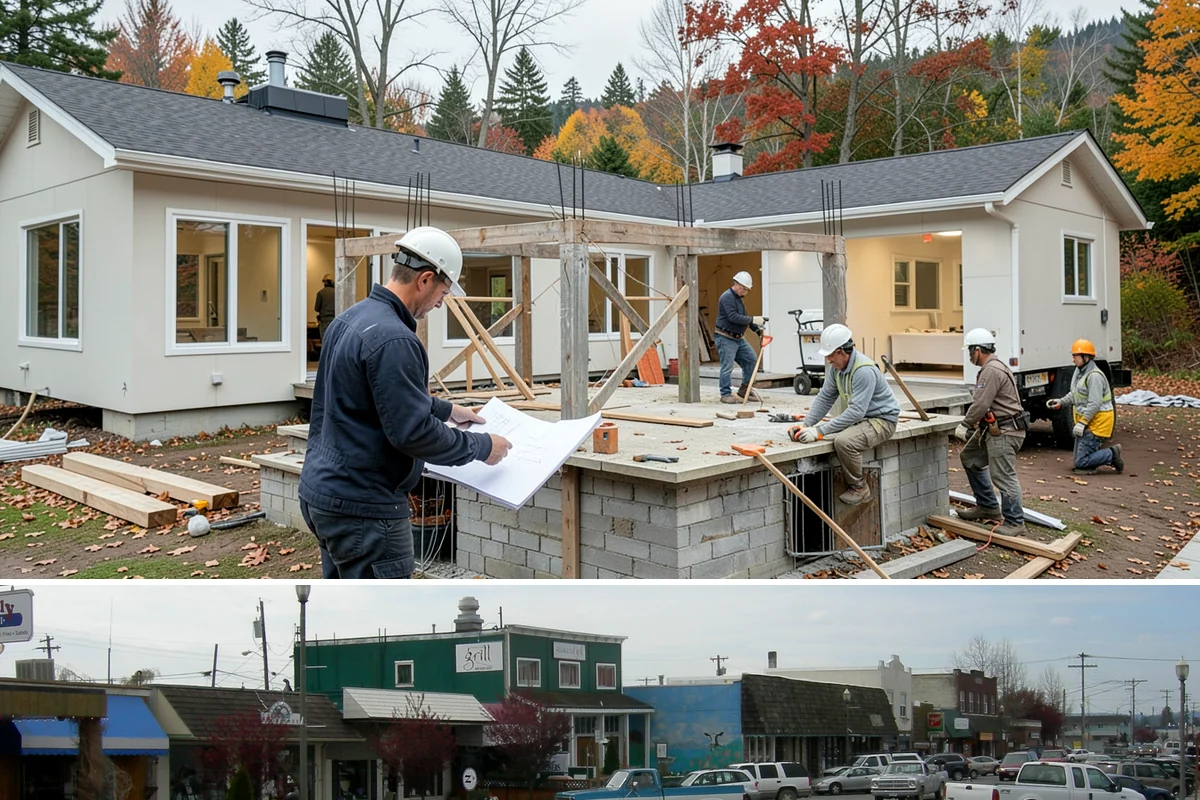 Built-In BBQ Construction in Stanwood, Snohomish County, WA - Summer construction lets sealants and masonry cure before the wet months set in.