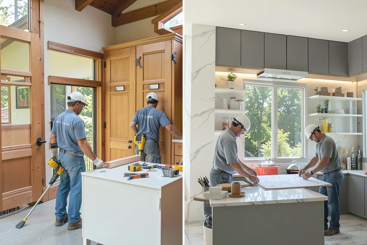 Built-In Bookcase Construction in Auburn, King County, WA - Measure the space and design the bookcase to your needs and style