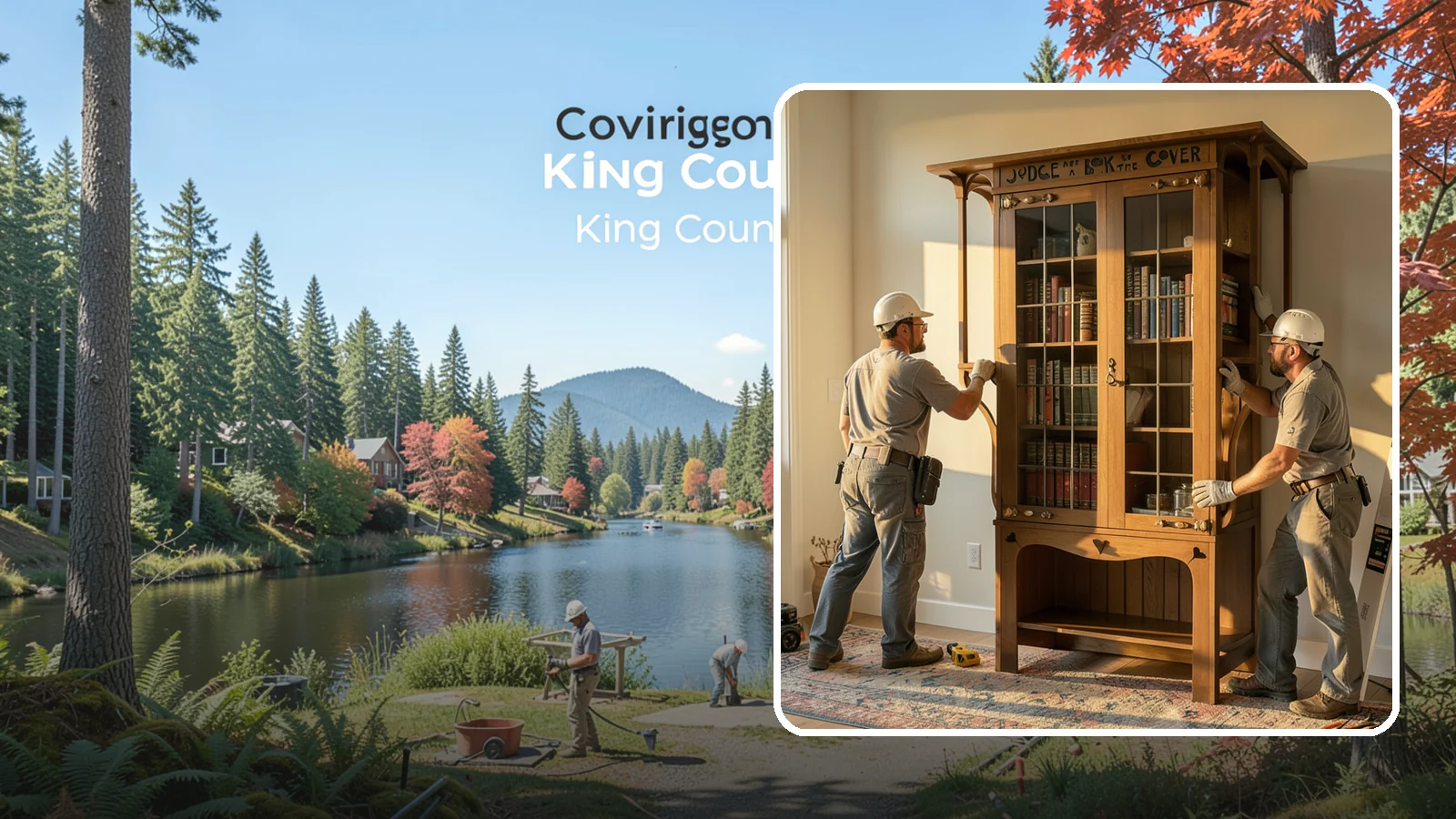 Built-In Bookcase Construction in Covington, King County, WA - Custom built-in bookcases crafted to fit your space and display books, decor, and memories beautifully.