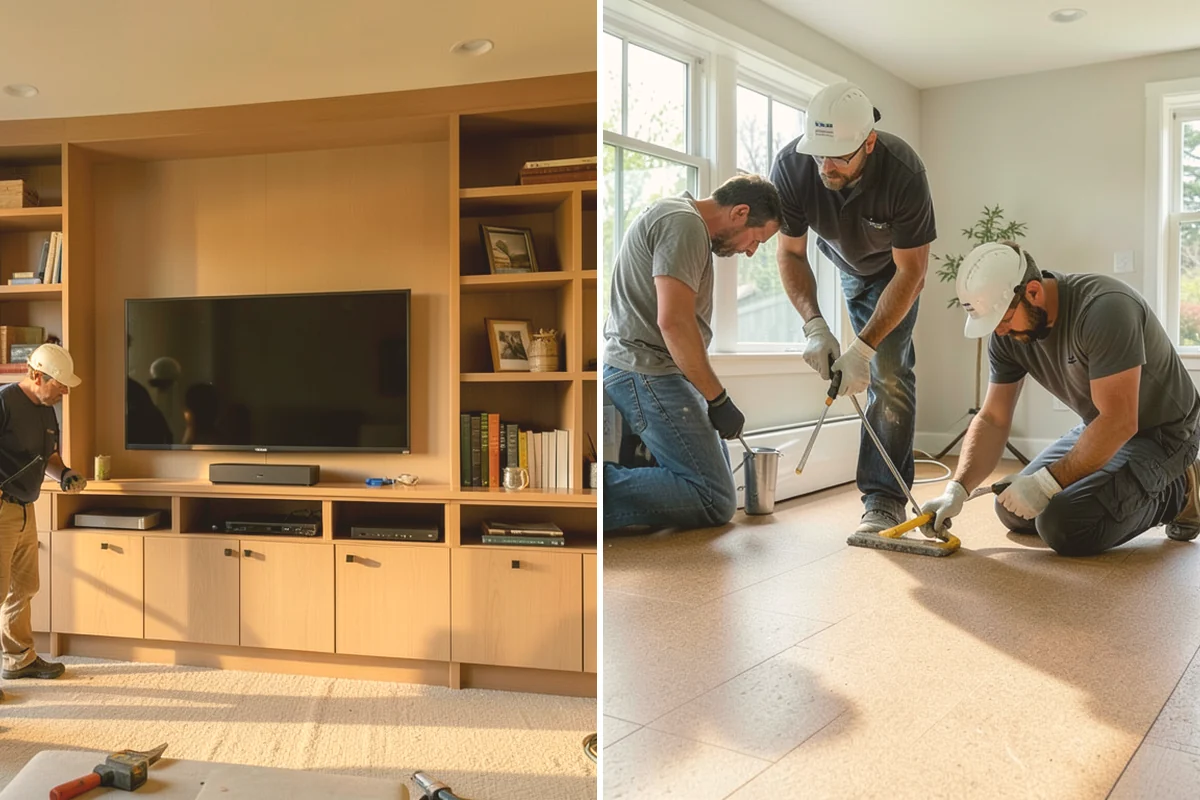 Built-In Bookcase Construction in Edmonds, Snohomish County, WA - Measure the space and design the bookcase to your needs and style